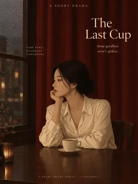 短剧《蚀爱之后》竖版推荐封面，女主角独坐餐桌旁